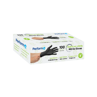 Image sur Gants de nitrile jetables noir 4 mil - Large